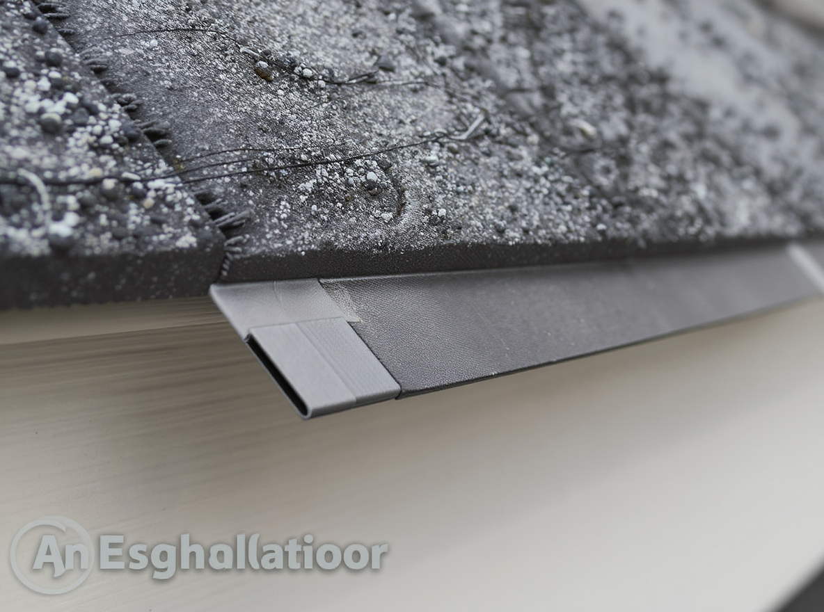 Close-up of failed shingle sealant strips on asphalt roofing in Elberta, Alabama showing UV degradation and adhesive breakdown from intense Gulf Coast sun exposure requiring immediate roof repair assessment by certified roofing contractor