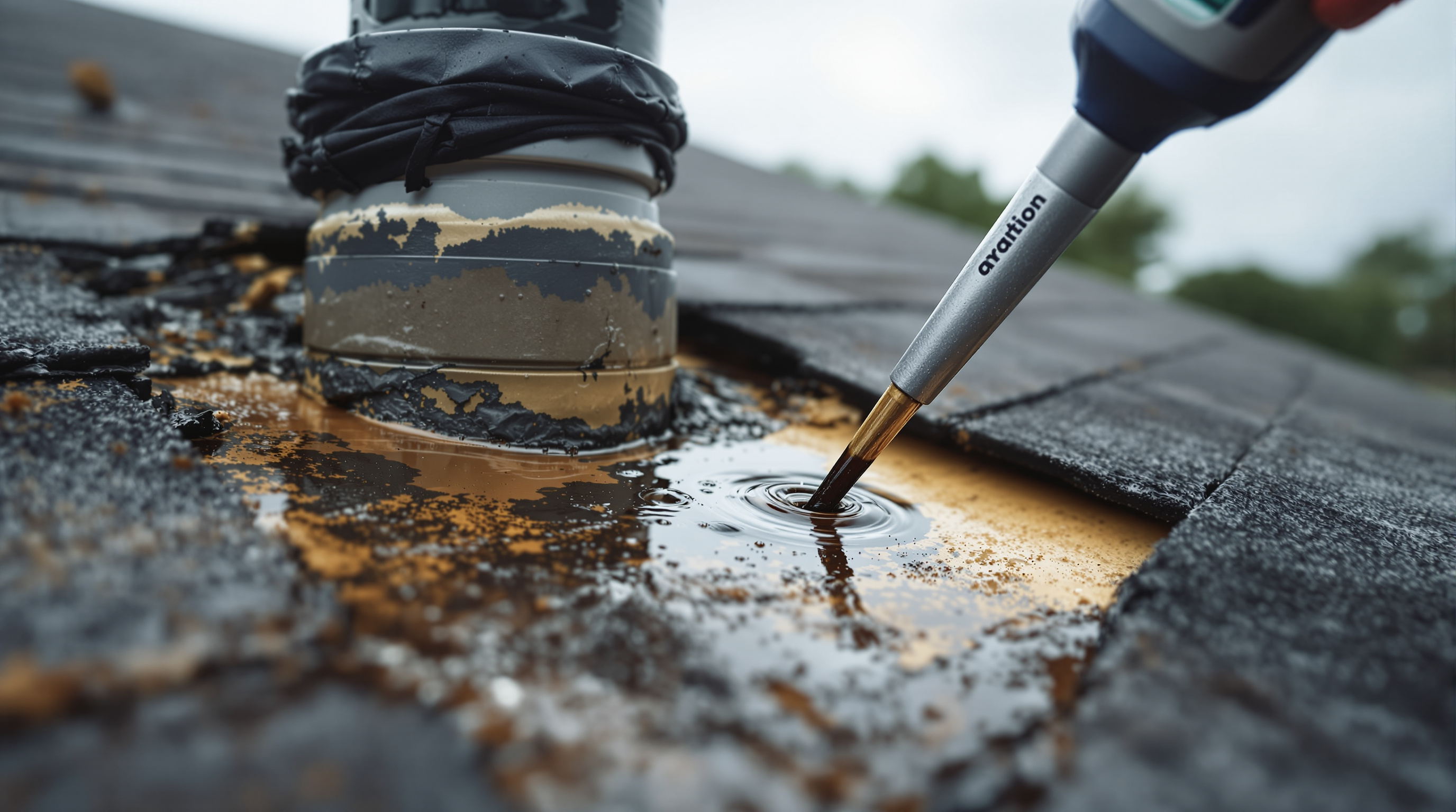 Licensed roofing contractor kneeling on a residential roof in South Alabama carefully lifting aged asphalt shingles to inspect for wind uplift damage and broken adhesive bonds during a roof repair diagnostic, checking for granule loss and nail pop failures common in Gulf Coast homes across Mobile County and Baldwin County where 140 to 160 mph wind events and salt air corrosion accelerate shingle deterioration